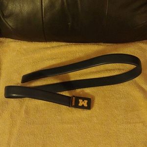 Men's leather michigan belt